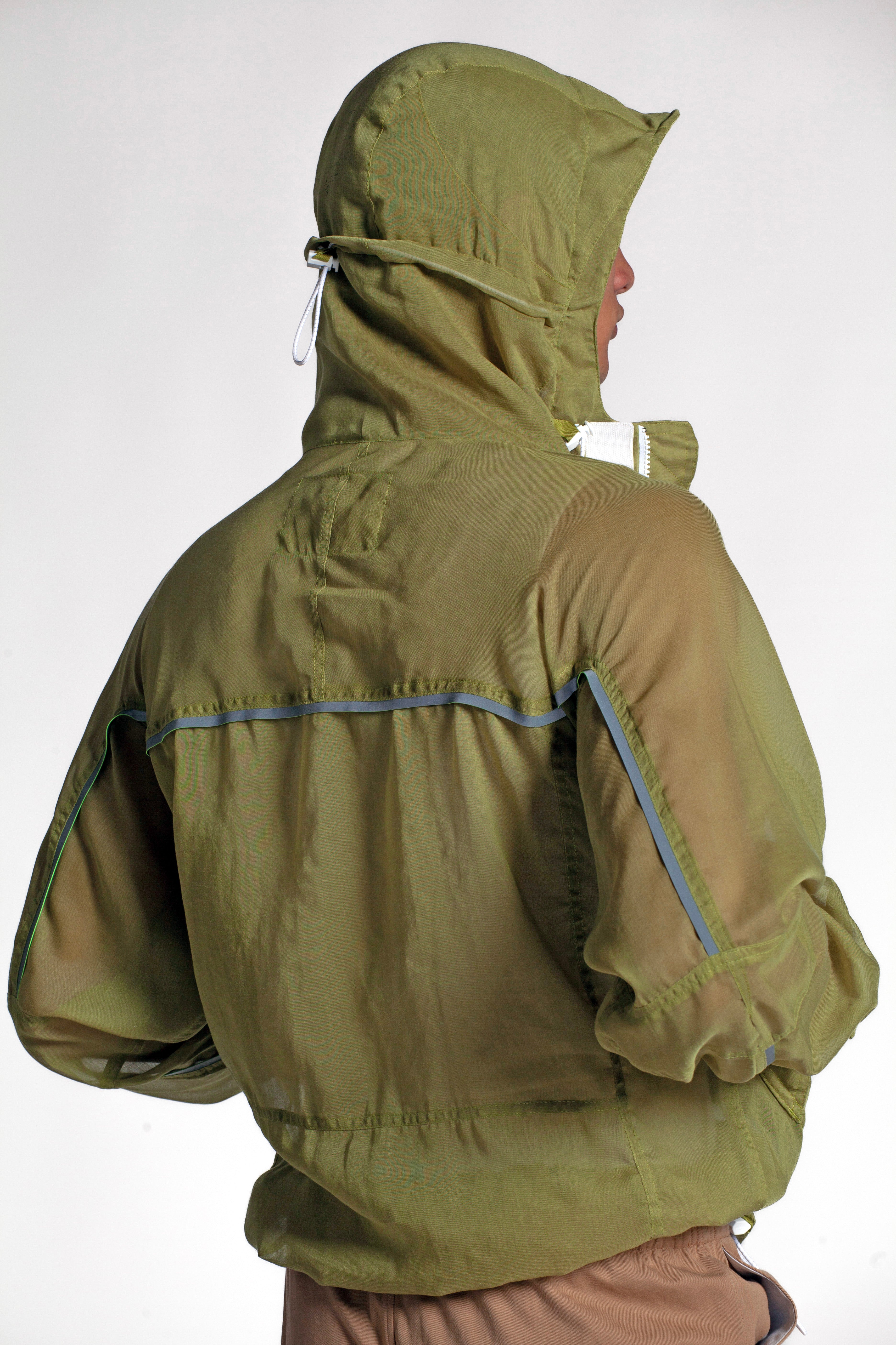 HUF New Day Packable Anorak Jacket - Cream - LG at Amazon